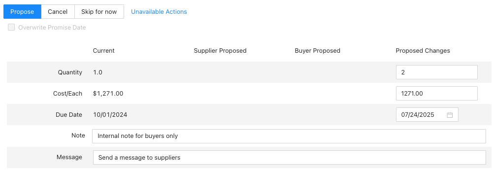 Accept/Propose Screenshot
